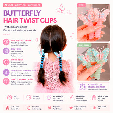 Butterfly Charm Hair Ties