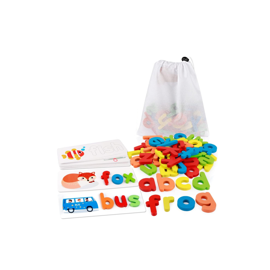 Colorful wooden letter game