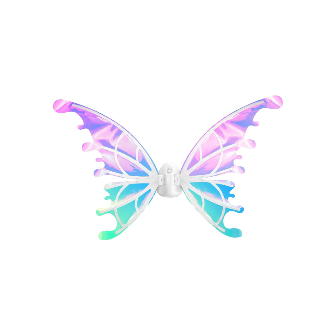 Butterfly wings with colorful design on a white background