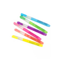 Set of colorful puffy pens on a white background
