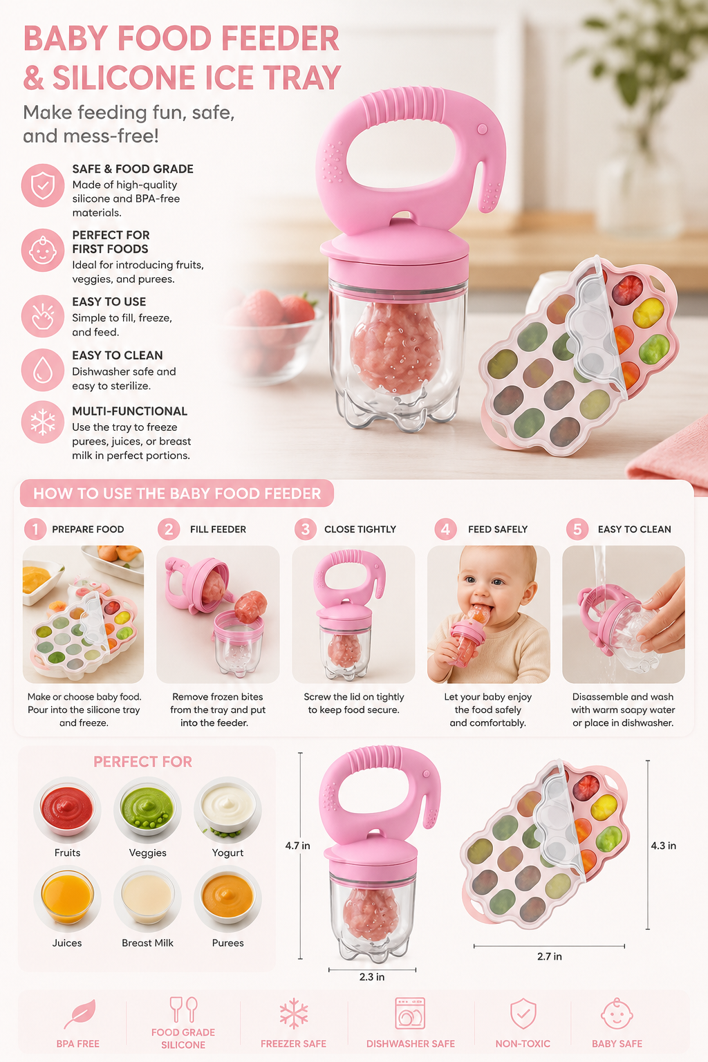 Silicone Baby Food Teether